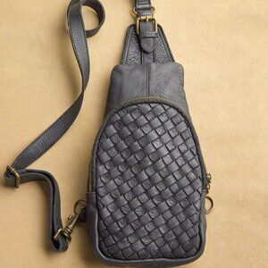 Sundance Woven Marlowe Bag Leather Black Color